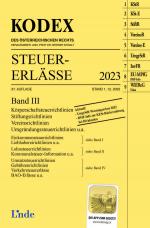 Cover-Bild KODEX Steuer-Erlässe 2023, Band III