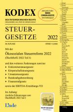 Cover-Bild KODEX Steuergesetze 2022