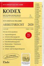 Cover-Bild KODEX Studienausgabe Arbeitsrecht 2020
