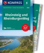 Cover-Bild KOMPASS Wanderführer Rheinsteig RheinBurgenWeg, 34 Etappen mit Extra-Tourenkarte