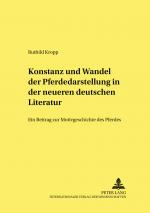 Cover-Bild Konstanz und Wandel der Pferdedarstellung in der neueren deutschen Literatur