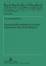 Cover-Bild Lastschriftverfahren in der Insolvenz des Schuldners