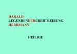 Cover-Bild LEGENDEN DER ÜBERTREIBUNG – HEILIGE