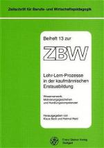 Cover-Bild Lehr-Lern-Prozesse in der kaufmännischen Erstausbildung