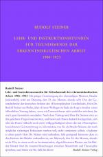 Cover-Bild Lehr- und Instruktionsstunden für Teilnehmende der erkenntniskultischen Arbeit 1906 - 1923 nach Gedächtnisaufzeichnungen