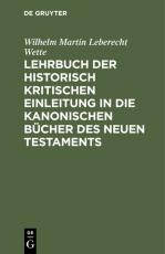 Cover-Bild Lehrbuch der historisch kritischen Einleitung in die kanonischen Bücher des Neuen Testaments