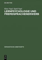 Cover-Bild Lernpsychologie und Fremdsprachenerwerb