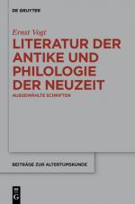 Cover-Bild Literatur der Antike und Philologie der Neuzeit