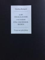 Cover-Bild Lob des Kalauers und andere Für- und Widerreden