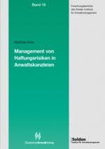 Cover-Bild Management von Haftungsrisiken in Anwaltskanzleien