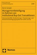 Cover-Bild Managementbeteiligung im Rahmen von Institutional Buy-Out Transaktionen