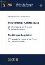 Cover-Bild Mehrsprachige Gesetzgebung - Multilingual Legislation