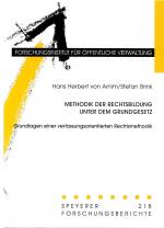 Cover-Bild Methodik der Rechtsbildung unter dem Grundgesetz