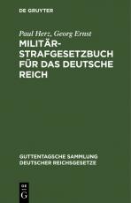 Cover-Bild Militär-Strafgesetzbuch für das Deutsche Reich