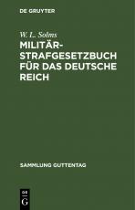 Cover-Bild Militär-Strafgesetzbuch für das Deutsche Reich