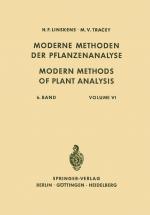 Cover-Bild Modern Methods of Plant Analysis / Moderne Methoden der Pflanzenanalyse