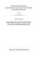 Cover-Bild Münchener Beiträge zur Papyrusforschung Heft 105: Die Wirtschaft Ägyptens in hellenistischer Zeit