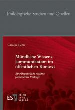 Cover-Bild Mündliche Wissenskommunikation im öffentlichen Kontext