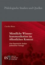 Cover-Bild Mündliche Wissenskommunikation im öffentlichen Kontext