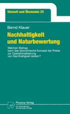 Cover-Bild Nachhaltigkeit und Naturbewertung