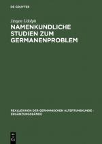 Cover-Bild Namenkundliche Studien zum Germanenproblem