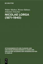 Cover-Bild Nicolae lorga (1871–1940)