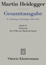 Cover-Bild Nietzsche: Der Wille zur Macht als Kunst (Wintersemester 1936/37)