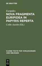 Cover-Bild Nova fragmenta Euripidea in papyris reperta