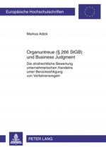 Cover-Bild Organuntreue (§ 266 StGB) und Business Judgment
