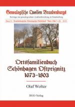 Cover-Bild Ortsfamilienbuch der Gemeinde Schönhagen, Ostprignitz, 1673-1803