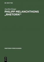 Cover-Bild Philipp Melanchthons "Rhetorik"