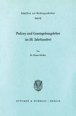 Cover-Bild Policey und Gesetzgebungslehre im 18. Jahrhundert.