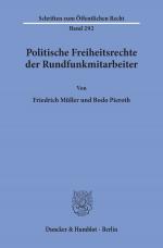 Cover-Bild Politische Freiheitsrechte der Rundfunkmitarbeiter.
