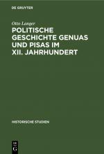 Cover-Bild Politische Geschichte Genuas und Pisas im XII. Jahrhundert