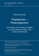 Cover-Bild Poststalinizm - Postavangardizm