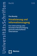 Cover-Bild Privatisierung und Informationszugang