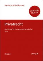 Cover-Bild Privatrecht Einführung in die Rechtswissenschaften Teil II
