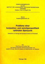 Cover-Bild Probleme einer konjunktur- und vermögenspolitisch optimalen Sparquote