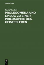 Cover-Bild Prolegomena und Epilog zu einer Philosophie des Geistesleben