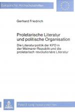 Cover-Bild Proletarische Literatur und politische Organisation