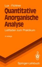 Cover-Bild Quantitative Anorganische Analyse