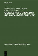 Cover-Bild Quellenstudien zur Religionsgeschichte