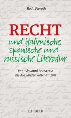 Cover-Bild Recht und italienische, spanische und russische Literatur