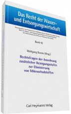 Cover-Bild Rechtsfragen der Anordnung zusätzlicher Reinigungsstufen zur Erinnerung von Mikroschadstoffen