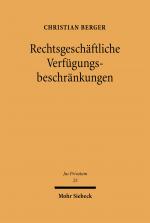 Cover-Bild Rechtsgeschäftliche Verfügungsbeschränkungen
