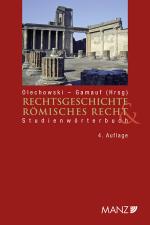 Cover-Bild Rechtsgeschichte und Römisches Recht Studienwörterbuch