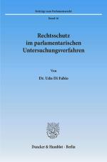 Cover-Bild Rechtsschutz im parlamentarischen Untersuchungsverfahren.