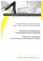 Cover-Bild Reform des kommunalen Finanzausgleichs in Thüringen