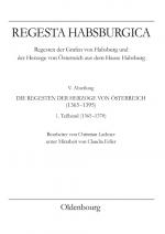 Cover-Bild Regesta Habsburgica. Regensten der Grafen von Habsburg und der Herzoge von Österreich aus dem Hause Habsburg