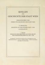 Cover-Bild Regesten der Urkunden aus dem Archiv des Wiener Bürgerspitals 1401–1530